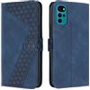 OKZone Cover per Motorola Moto G22, Custodia in PU Pelle per Motorola Moto G22, Custodia a Libro Protettiva Folio Portafoglio con Chiusura Magnetica e Slot per Carte Wallet Case Flip Cover (Blu)