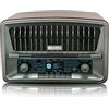 Roadstar HRA-270CD+BT Radio CD Portatile Vintage Digital Dab/Dab+/FM, Lettore CD-MP3, Bluetooth, USB, Stereo, AUX-IN, Display LCD, Telecomando, Connessione per cuffie, Allarme, Legno