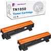 Generico 2 CARTUCCE TONER COMPATIBILI PER BROTHER TN1050 PER HL-1110 HL-1112 HL-1212 HL-1210 DCP-1510 DCP-1610 DCP-1612 1512 MFC-1810 1910 NERO 100 COPIE