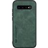 Kepuch Silklike Cover per Samsung Galaxy S10+ - Custodia Case Piastra Metallica Incorporata per Samsung Galaxy S10+ - Verde