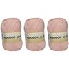 Hanselhome Gomitolo di Filato di Cotone Premium 100% Cotone Perfetto per Il Fai da Te e Il Lavoro a Mano (Colore Salmone 100 g, Circa 220 Metri Confezione da 3 Pezzi)