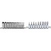 BGS Juego de llaves de vaso 12 caras, largas | entrada 6,3 mm | medidas en pulgadas & Juego de puntas de vaso | entradas 6,3 mm | hex & aacute;gono interior 3/32 & quot; 3/8 & quot