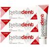 Betadent KIT 3 DENTIFRICIO GUMS per gengive sensibili, infiammate e irritate. Ripara e protegge. Azione antiplacca e antibatterica. Formula Delicata non abrasiva. 3x100ml