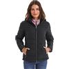 Killtec Women's Giubbotto effetto piumino con cappuccio staccabile con zip Skane WMN Quilted JCKT A, black, 46, 35615-000