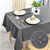 DWCN Tovaglia antimacchia, lavabile, impermeabile, per sala da pranzo, casa, giardino, feste e matrimoni, 150 x 200 cm, colore: grigio chiaro