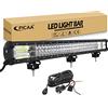 PICAA 28 Pollici 396W Barra Luminosa a LED Fuoristrada con Cablaggio Kit 12V, Tripla Fila Faro da Lavoro Led Impermeabili per Auto Camion 4x4 Trattore SUV ATV UTV