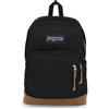 JanSport - Zaino per scuola, viaggi, lavoro o computer portatile, con fondo in pelle scamosciata e tasca per bottiglia d'acqua - nero -