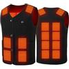 Bseical Gilet Riscaldato Moto USB, Giubbotto Riscaldato Uomo Invernale, Giacca Riscaldata Uomo Donna, Giacca Riscaldato Uomo Lavoro, Gilet Riscaldante Elettrico 3 Temperatura Lavabile Unisex (XXL, Nero)