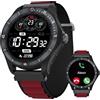 TOOBUR Smartwatch Uomo Alexa Integrata, 44mm Orologio Smartwatch Chiamate Cardiofrequenzimetro Contapassi Sonno Impermeabil IP68, SpO2, 100 Sportivo, Notifiche Messaggi, Compatibile IOS Android