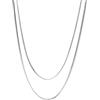 Purelei Collana Due Layers, Acciaio Inossidabile, Resistente All'Acqua, Design Semplice, Lunghezza 40-45 cm