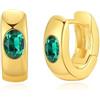 YONVUN Cristallo Huggie Cartilagine Cerchio Orecchini 18k oro placcato pietra preziosa zircone Rubino Smeraldo Zaffiro Argento Gioielli Set Regalo per Moglie Mamma Figlia