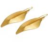 Vestopazzo Vlnet® | Vestopazzo orecchini in ottone a forma di foglia irregolare | Chiusura ad amo | Altezza 6,7cm | Nickel tested | Lavorazione artigianale | DD16128