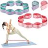 Fentar 2Pcs Elastici Fitness, Cinghia Yoga Elastiche Alte con 8 Passanti, Cintura Yoga Elastici Fitness, Fascia Stretching, Elastico Fasce di Resistenza per Pilates Stretching Allenamento Ginnastica