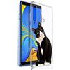 ZhuoFan Cover Samsung A9 2018, Custodia Cover Silicone Trasparente con Disegni Ultra Slim TPU Morbido Antiurto 3D Cartoon Bumper Case Protettiva per Samsung Galaxy A9 2018 (Gatto Accovacciato)
