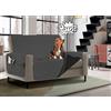 BANZAII TEXTILE INNOVATOR ONLINE Banzaii copridivano impermeabile 1 posto, salvadivano antimacchia, trapuntato, bicolor con tasche porta oggetti - Grigio Scuro/Nero per seduta da 55 a 80 cm