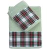 Cieffepi Home Collections SCOZIA - Set Spugna Natalizio 2 Asciugamani (Viso + Ospite) (Salvia)