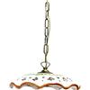 Generico Lampadario a sospensione rustico in ceramica siciliana girasole 1 luce Anita per cucina, ingresso, veranda, taverna, bagno