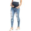 Maacie Jeans premaman da donna Fashion Jeggings con sopra la pancia design vita alta vintage jeans blu S MC0241A22-02, Azzurro
