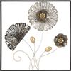 FERRETTI Pannello Decorativo a Fiori Square 50x5,5x50 Cm In Ferro Multicolore