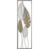 FERRETTI Pannello Decorativo In Ferro E Legno Foglie 30,5x1,9x91 Cm Oro E Argento Ver.B