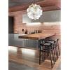Lampadesign Lampadario Cucina Soggiorno Camera da letto Moderno Led FIOCCO diametro 35cm - Lampada a Sospensione Sfera bianca moderna Design da Soffitto Centro Tavola