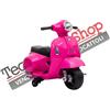 PIAGGIO VESPA Moto Scooter Elettrica per Bambini Piaggio Mini Vespa GTS 6V Suoni luci - Rosa