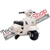 Tecnobike Shop Moto Scooter Elettrica per Bambini Piaggio Mini Vespa GTS 6V Suoni luci - Bianco
