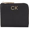 Calvin Klein RE-LOCK ZA WALLET SM K60K611097, Donna, Nero (Ck Black), OS