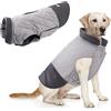 Idepet Cappotto per cani antivento Giacca invernale calda, Tuta da neve anti-neve Abbigliamento per cani per cani di taglia piccola e media con foro per imbracatura Blu Rosa Grigio