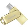 SanDisk Ultra Dual Drive Luxe 128GB Unità Flash (Pendrive con connettori USB reversibili di Tipo C e Tipo A, per memoria Telefono, Tablet, Mac e Computer, fino a 400 MB/s, Corpo in metallo) Oro