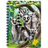 3D LiveLife Quaderno - Lemuri Dalla Coda ad Anelli di Deluxebase. Quadernino A6 Spiralato Lenticolare in 3D con Lemuri, con fogli bianchi in carta riciclata. Opera d'arte del celebre Michael Searle