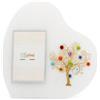 Sospiri Venezia Portafoto Vetro Murano Cornice a Cuore Decorazione Albero della Vita con Murrine Supporto da Scrivania o Tavolo Foto 7x10 cm Idea Regalo Made Italy (19x19 cm)