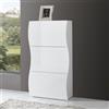 Web Furniture Scarpiera Onda 3 Ante Design Moderno Bianco Lucido 18 Paia Made In Italy