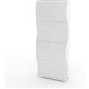 Web Furniture Scarpiera Onda 4 Ante Design Moderno Bianco Lucido 24 Paia Made In Italy