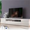 Web Furniture Mobile Porta TV Basso 200x40x36 Con 3 Ante Bianco Laccato Lucido Daiquiri