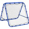 HOMCOM Rete da Calcio Rebounder Pieghevole con Angolo Regolabile e Picchetti, 100x95x90 cm, Blu|Aosom