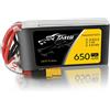 Tattu 2S, 650 mAh, 7,4 V, 75 C, 2S1P, batteria Lipo Pack con spina XT30 per drone UAV FPV Race RC Quadricottero