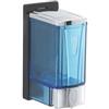 GEDY Dispenser sapone liquido a parete 250 ml cromato e blu trasparente - Gedy