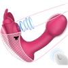 ORSLUM Butterfly Sex toy vibratore con telecomando - ORSLUM Bonnie, vibratore indossabile, giocattolo sessuale silenzioso per la donna coppia, vibratore telecomandato, vibratore da viaggio, Rosso Rose