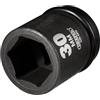 Draper 28735 Expert Hi-Torq - Bussola a impatto a 6 punti, attacco quadro da 3/4, 30 mm, blu