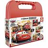 Educa - Cars Puzzle progressivi | Insieme di 4 puzzle progressivi per bambini di 12,16,20 e 25 pezzi presentati in una valigetta; Per i bambini da osare con livelli diversi. Misure: 16x16cm (19677)