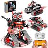 MOJINO Technic Robot Giocattolo da Costruzione Telecomandato Regalo Bambino Bambini 6 7 8 9 10 11 12 13 14 15 16 Anni Maschio, 3 in 1 Technik RC Set da Costruzione Controllo, Rosso