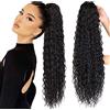 BHF Extension a coda di cavallo con coulisse, lunghezza 76,2 cm, capelli ricci lunghi, sintetica, da donna (#2, 80 cm)