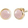Engelsrufer Orecchini da donna in argento sterling con pietra di quarzo rosa, chiusura a incastro, senza nichel, 10 mm, Ø10 mm, Argento sterling, Quarzo