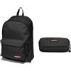 EASTPAK Out of Office, Zaino, Unisex - Adulto, 44 x 29.5 x 22 (27 L), Nero (Black) & Astuccio singolo ovale XL, 22 cm, nero