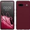 kwmobile Custodia Compatibile con Google Pixel 7a Cover - Back Case per Smartphone in Silicone TPU - Protezione Gommata - viola bordeaux