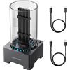 GRAUGEAR Docking Station per SSD M.2 NVMe & NGFF, RTL9210B, USB3.2 Gen2 10Gbps, Ventola Silenziosa 50mm, senza attrezzi