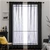 MIULEE Tende Trasparenti Con Passanti Morbidi Finestre per Salotto Eleganti Soggiorno per Camera da Letto e Tende Cameretta Bambini 2 Pannelli 140x215cm Nero