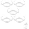 Houkiper Baby Feeding Portaborraccia per Allattamento, Manici per Biberon, Collo Largo Manici per Biberon Universale, Impugnatura Easy Easy in Plastica Standard per AVENT Natural Series White (pacco da 5)
