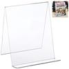 Relaxdays Cavalletto per Libri, Supporto in Acrilico, Libri da Cucina, A4, Stabile, Leggero, 24x20x20 cm, Trasparente